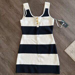 Abercrombie & Fitch Navy and White Striped Dress